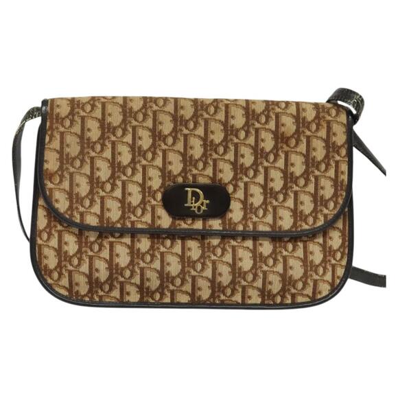 DIOR Trotter Canvas Shoulder Bag Brown - Picture 2 of 12